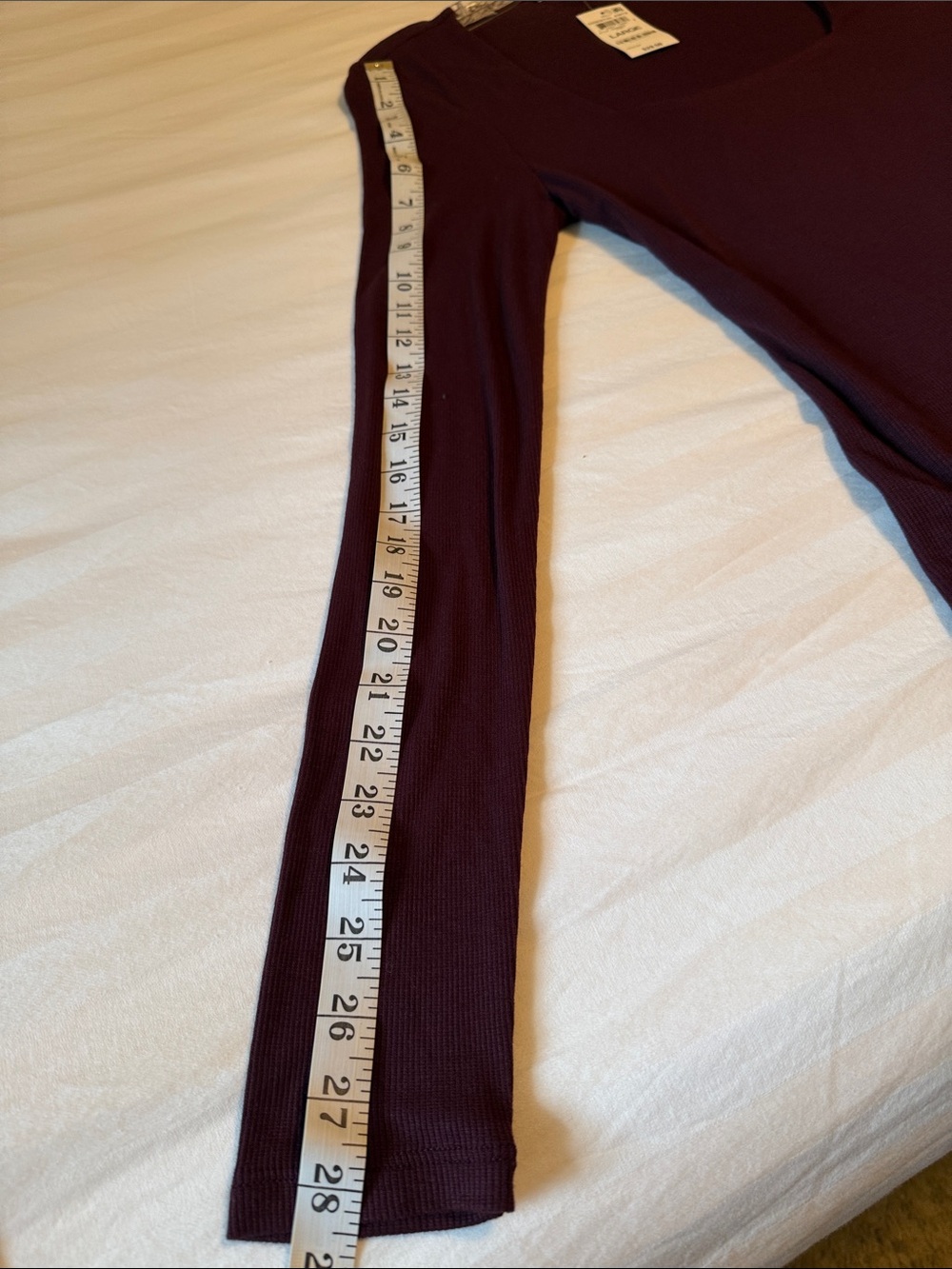 INC International Concepts Long Sleeve Scoop Neck Top in Wine - Picture 6 of 9